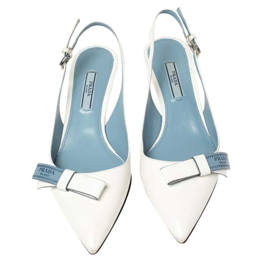Prada logo ribbon pump